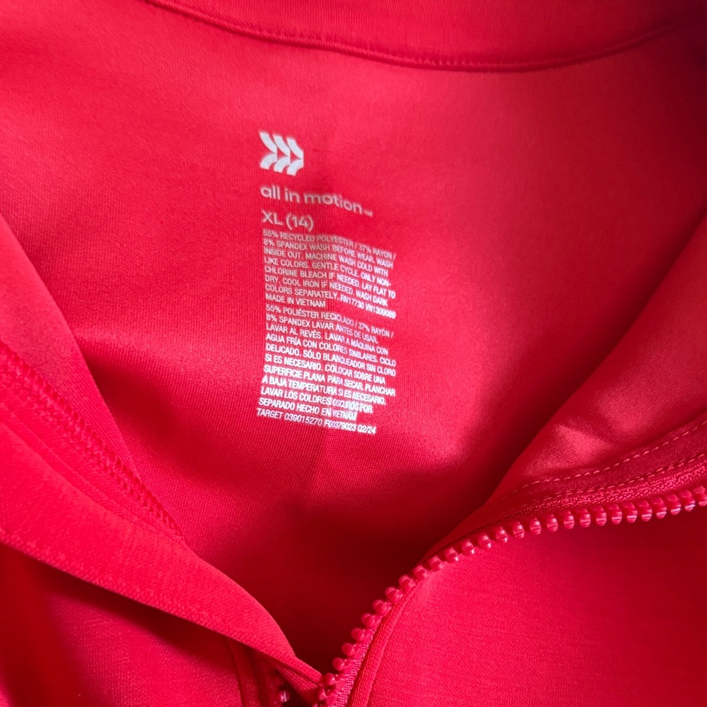 All in Motion Vibrant Red Active Jacket